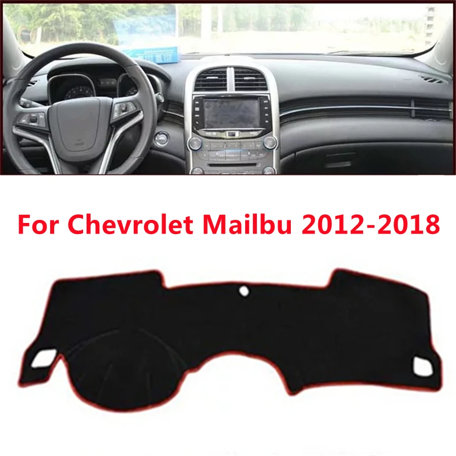 Черный чехол на приборную панель автомобиля для Chevrolet Mailbu (2012 2017) 2013 14 15 2016 года