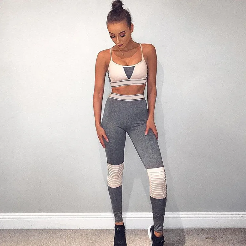 Модные трикотажные комплекты из двух предметов для женщин сексуальные топы и