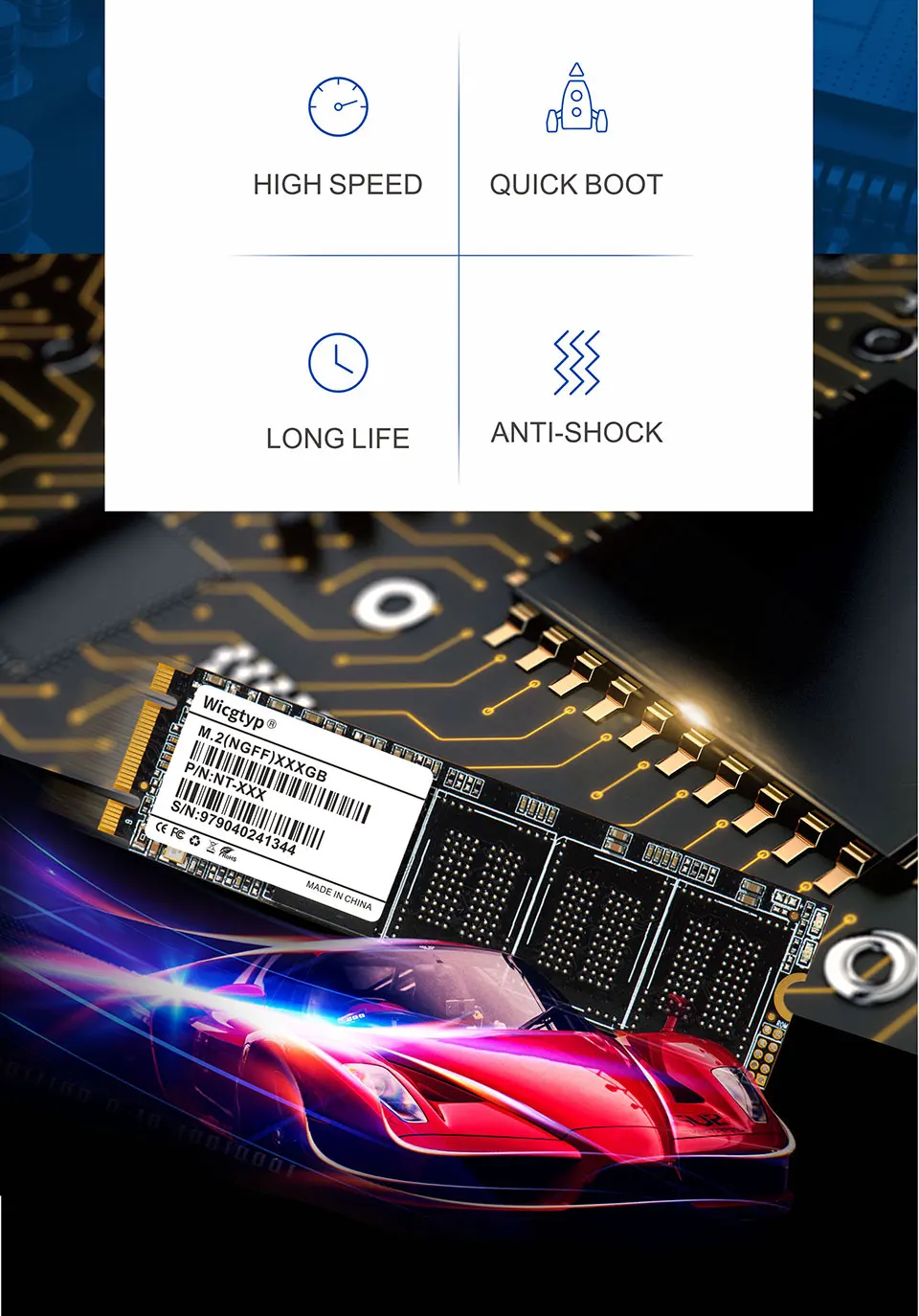 Wicgtyp NGFF M.2 SATA 82*22 SSD 128 ГБ 256 512 1 ТБ мини Pcie твердотельный накопитель для Thinkpad lenovo для dell для hp