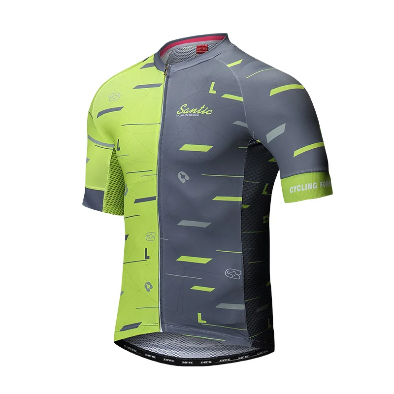 Santic 2018 Мужская велосипедная футболка с коротким рукавом профессиональная майка