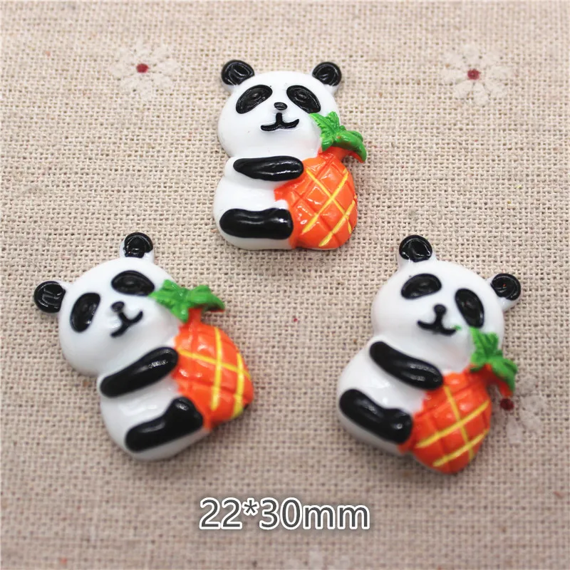 10 шт. милые Мультяшные панды едят фрукты/мороженое/бамбуковые миниатюрные