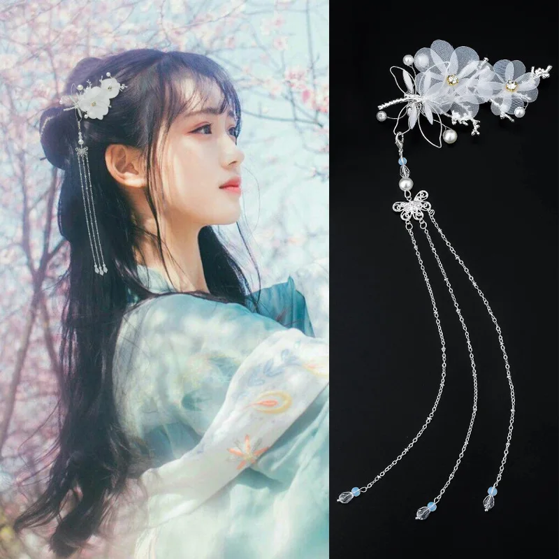 1 шт. в стиле старого Пекина Стиль кисточкой заколка для волос виде стрекозы