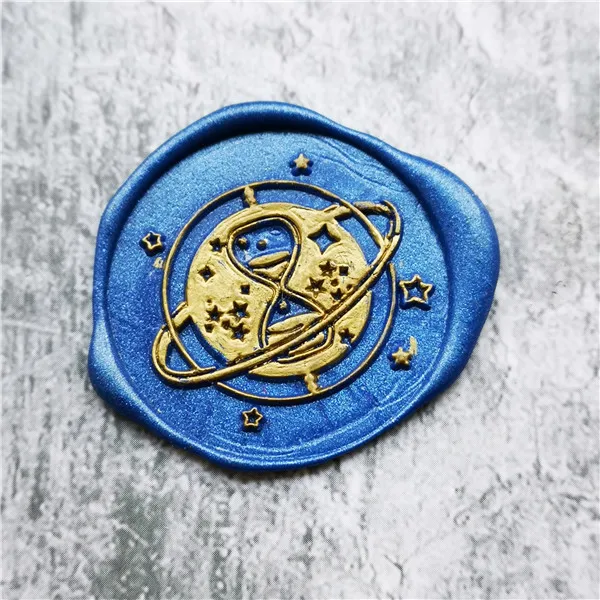 С изображением луны и звезд песочные часы головка штемпеля из Фотофон в ретро