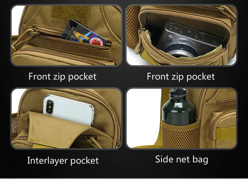 Уличная Водонепроницаемая тактическая спортивная сумка с USB нагрудная на одно