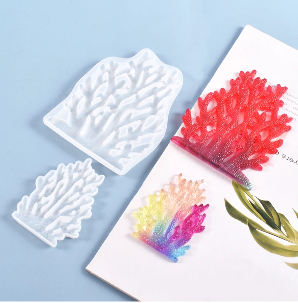 

Sea Coral set ornaments decoration display cake Silicone Mold UV epoxy Resin Mold Craft Jewelry Making Accessory craft art