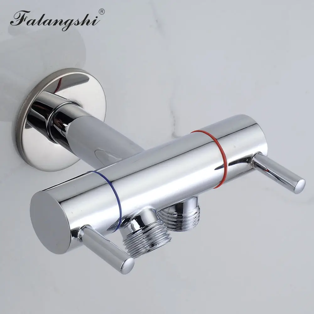 G1/2 дюйма аксессуары для ванной комнаты двойной выходной кран контроль туалетный