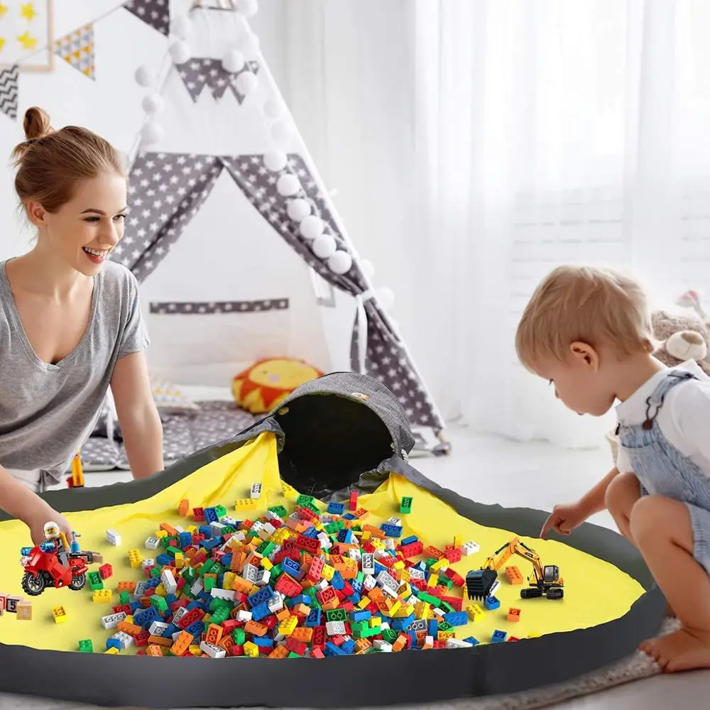 

Kids Toy Storage Bags Building Block Toy Bag Game Mat Toy Baskets Sliding Cleaning Storage Container Multifunctional 1.5m