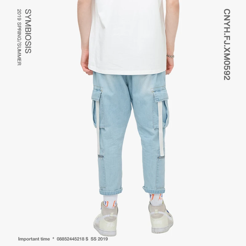 VIISHOW 2019 летние новые джинсы Для Мужчин's мужчин рабочие брюки multi-карман