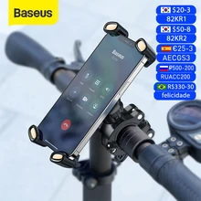 Baseus Bicycle Phone Holder For iPhone Samsung Motorcycle Mobile Cellphone Holder Bike Handlebar Clip Stand GPS Mount Bracket