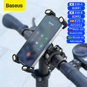 baseus bicycle phone holder for iphone samsung motorcycle mobile cellphone holder bike handlebar clip stand gps mount bracket free global shipping