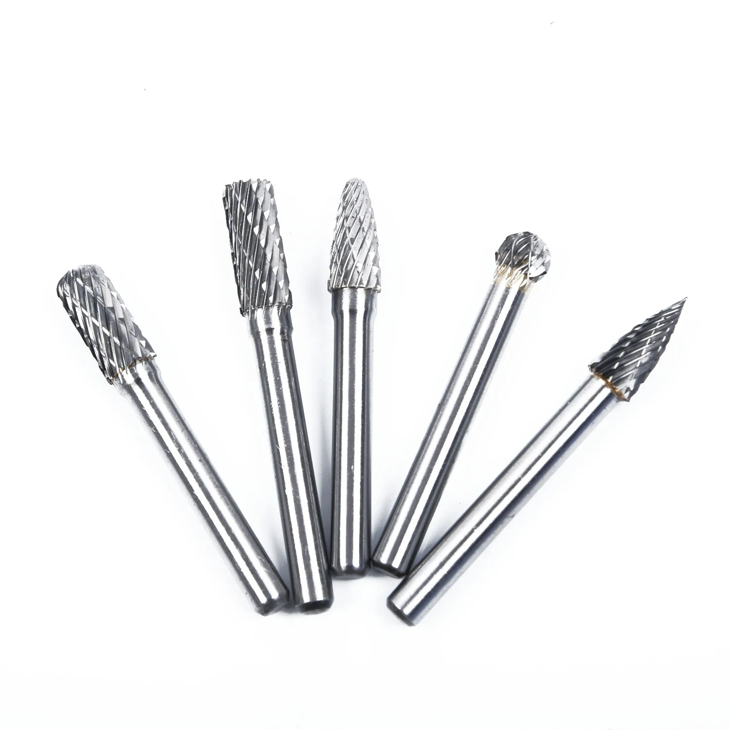 

5x Tungsten Carbide Burr 1/4 6mm Engraving Rotary Cutter Cutting Files Kit Sets