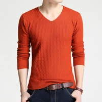 solid color pullover men v neck sweater men long sleeve shirt mens sweaters 2021 autumn casual dress brand cashmere knitwear