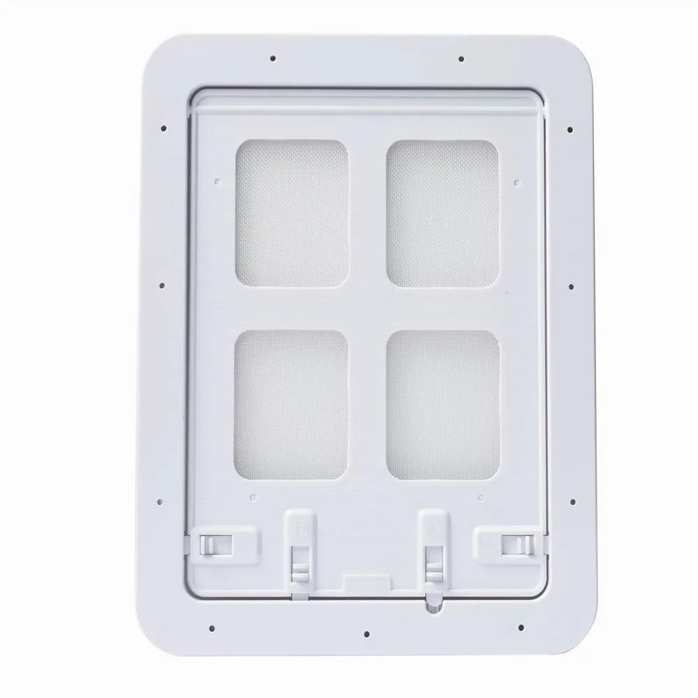 

NIPEECO Pet Screen Door Sliding Safety Dogs Cats Door with Magnetic Flap Auto for Exterior Doors Lockable Pet Gate