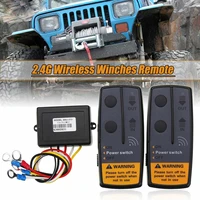 2 4g 12v 24v 50m digital wireless winches remote control recovery kit for jeep suv