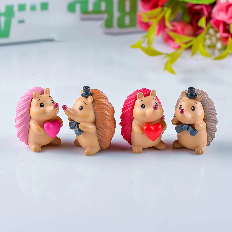 1 шт. Случайная Доставка микро пейзаж в форме сердца Ежик украшения милые