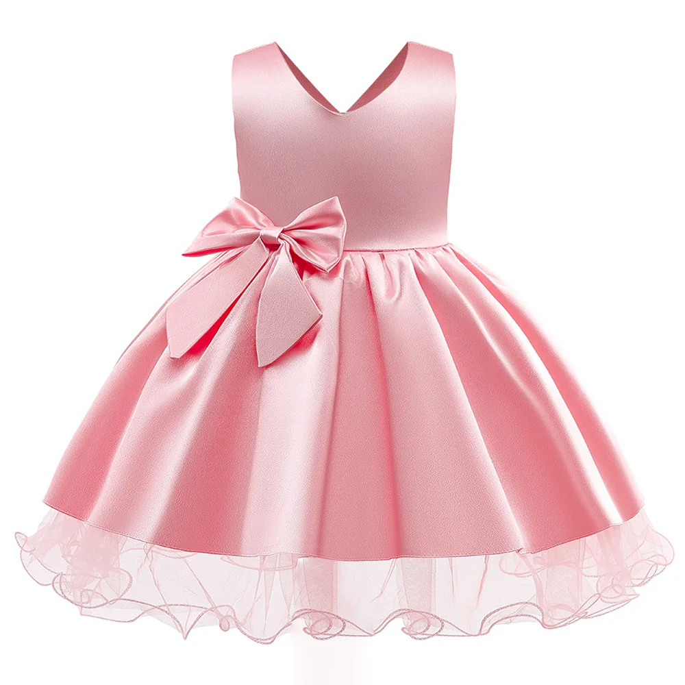 

Baby girl dress 0-10 years children's dress sweet bowknot puffy net gauze princess dress catwalk dress wedding party ball dress
