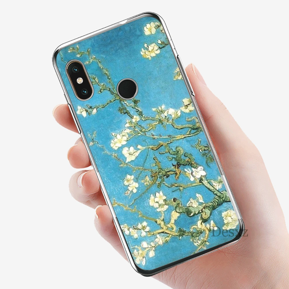 H6 Чехол стильная футболка с изображением персонажей видеоигр для Xiaomi mi 5 5S 6 6X8 SE A1 A2 Lite mi x 2S 6A 9 9se макс 3 жесткий чехол Живопись Ван Гога для Чехлы - Цвет: H6