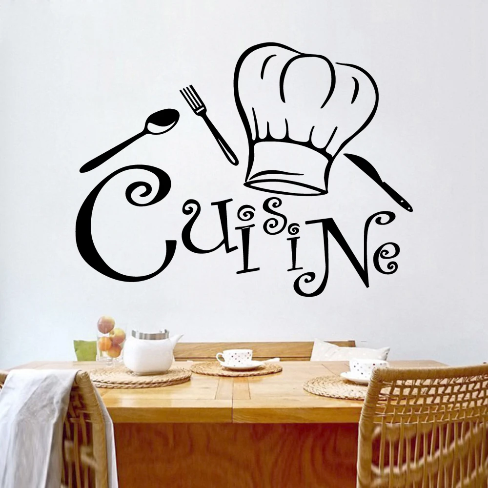 

Diy Cook Kitchen Vinyl Stickers Cuisine House Decoration Wall Art Decal Wallpaper Decals