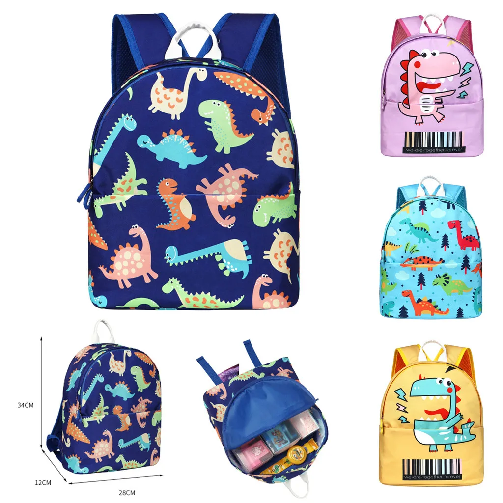 Детский школьный ранец с мультипликационным животным рюкзак для мальчиков и