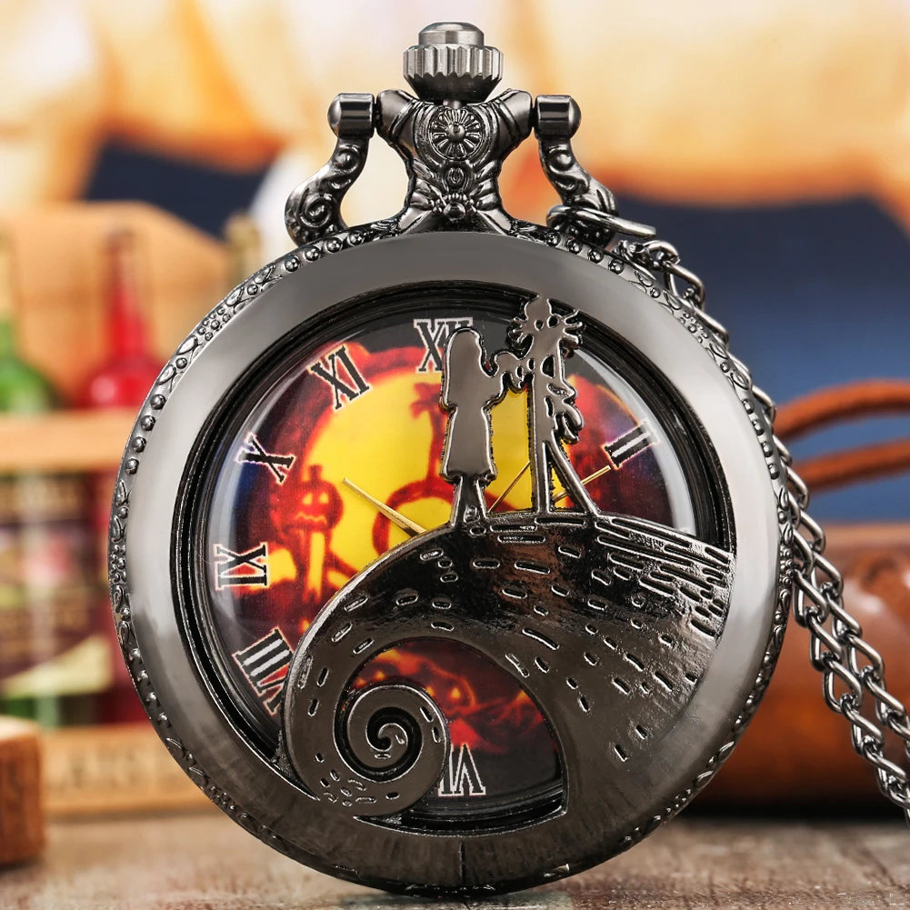 Fashion Necklace Pendant Chain Exquisite Vintage Quartz Pocket Watch Great Gifts Sets with Gift Box for Women Men