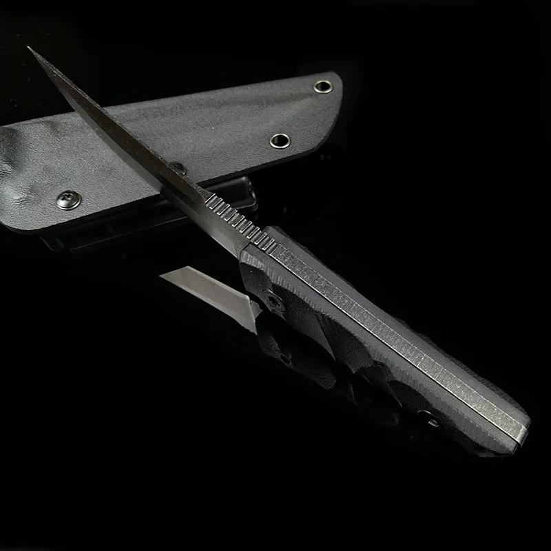 Нож для выживания с ручкой G10 твердость 58HRC самурайский тактический нож kydex в