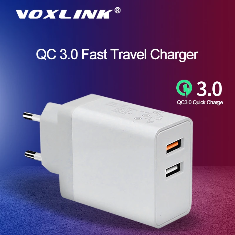 Быстрое зарядное устройство VOXLINK 3,0, 240 в, быстрое зарядное устройство для iPhone Xxs8, 7, iPad, samsung Galaxy s8, s9, s10, Galaxy, htc, Xiaomi, huawei, Nexus