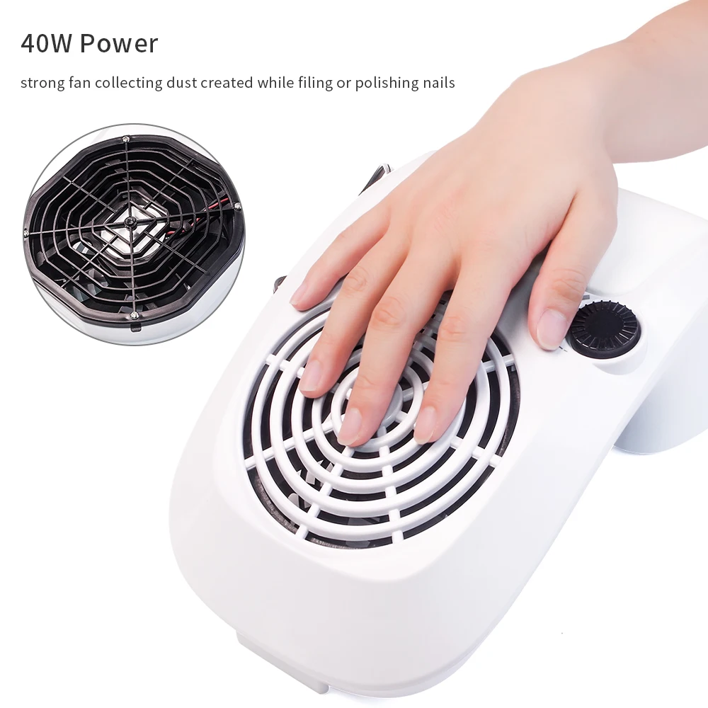 40 Вт Мощный коллектор для всасывания пыли с ногтей пылесос профессиональный