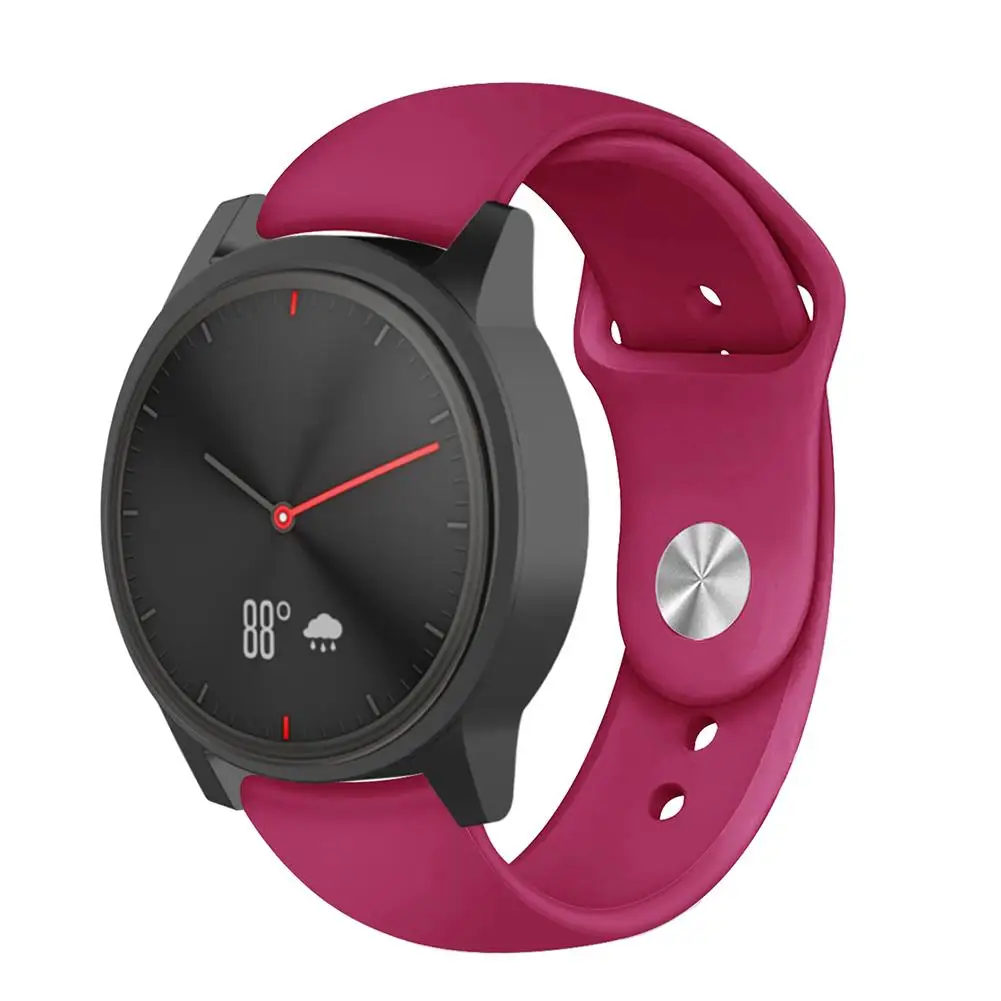Мягкий силиконовый Спортивный Классический ремешок для наручных часов Garmin Vivomove HR Vivoactive 3 Аксессуары для умных часов