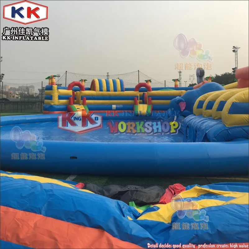 Классическая мультяшная водная горка гигантский надувной бассейн для детей и