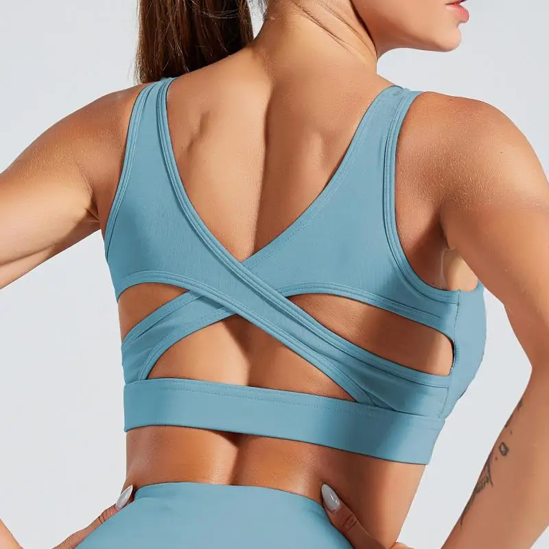 

Women's sport bra Full coverage Wirefree Padded Triangle Bralette Plunge Lace Bra