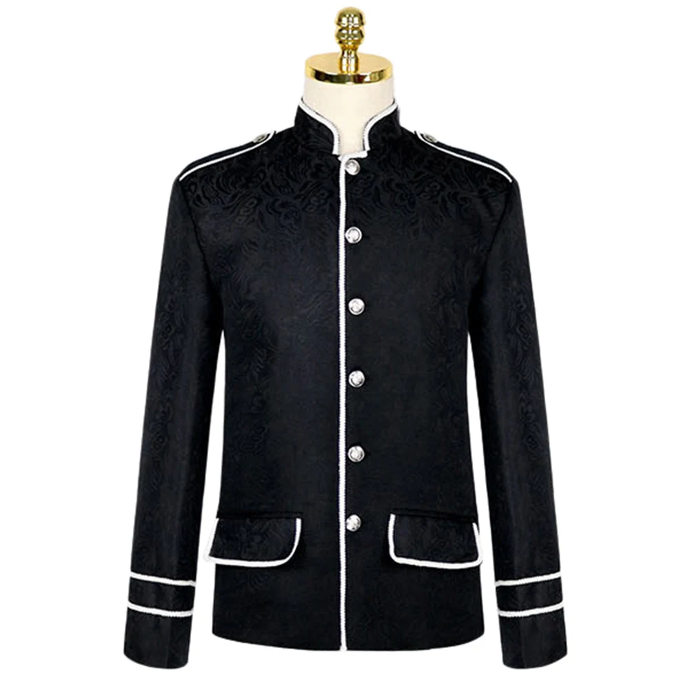 

Gothic Victorian Tailcoat Jacket Men Medieval Cosplay Costume Male Pirate Viking Renaissance Formal Coats