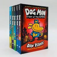 5 volumes dog man detective dog english hardcover humor comic full color zhangqiao children fiction story book stationery gift
