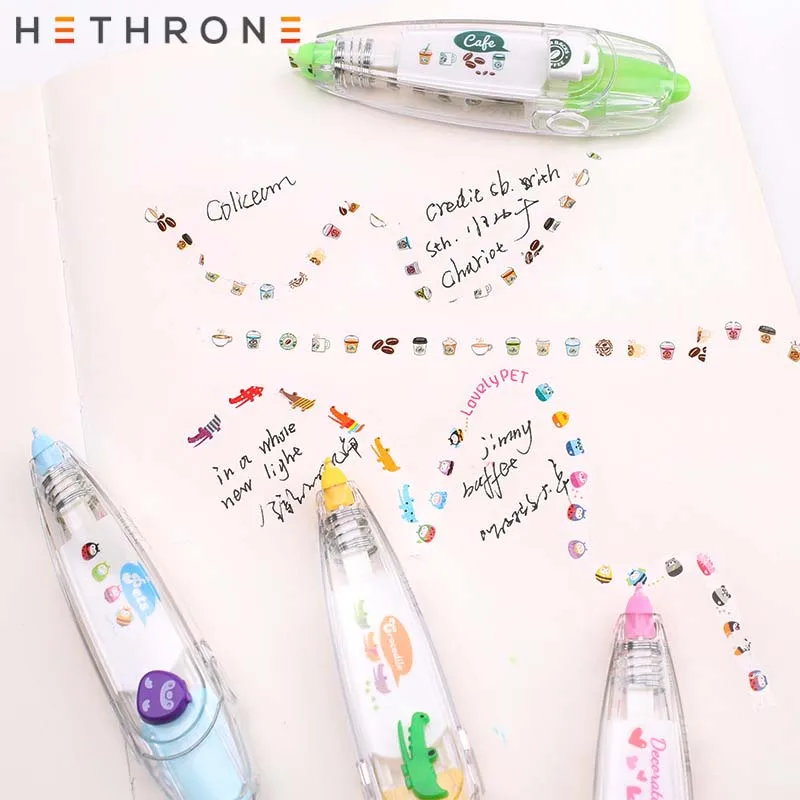 Hethrone Kawaii животные пресс тип коррекция лента дневник в стиле Скрапбукинг Стикеры