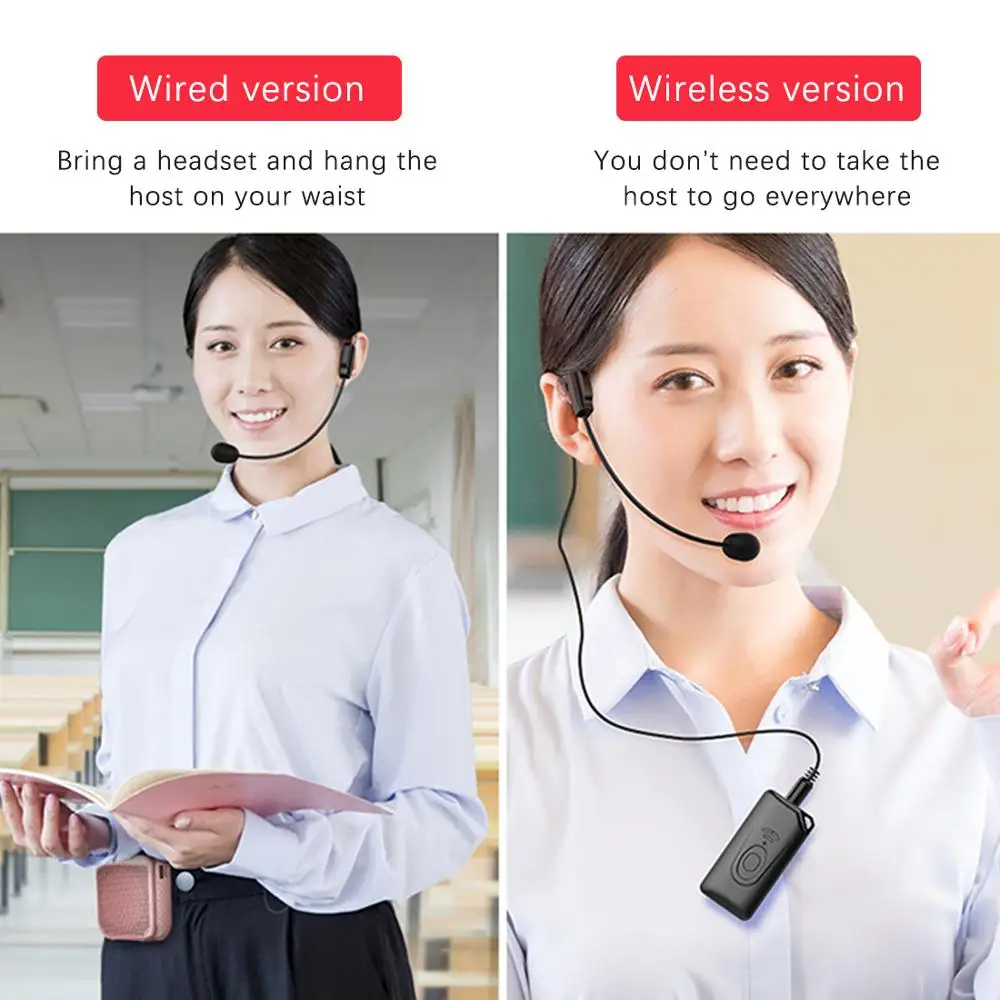 

Portable Voice Amplifier Teachers Microphone professional Speaker Bluetooth Loudspeaker Audio Record microphone for teachers