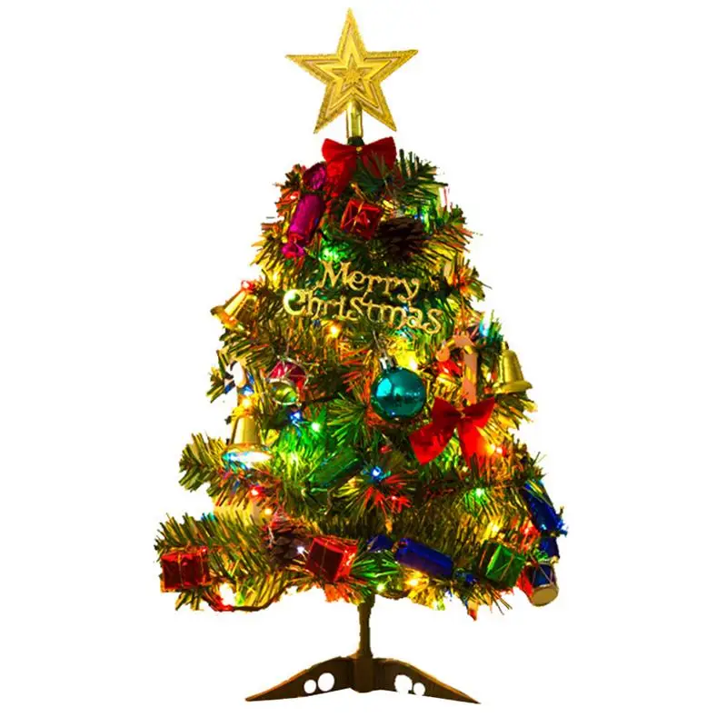 60cm Christmas Tree with LED Light and Ornament Table Decoration Xmas Party for Home Office Shop Window | Дом и сад