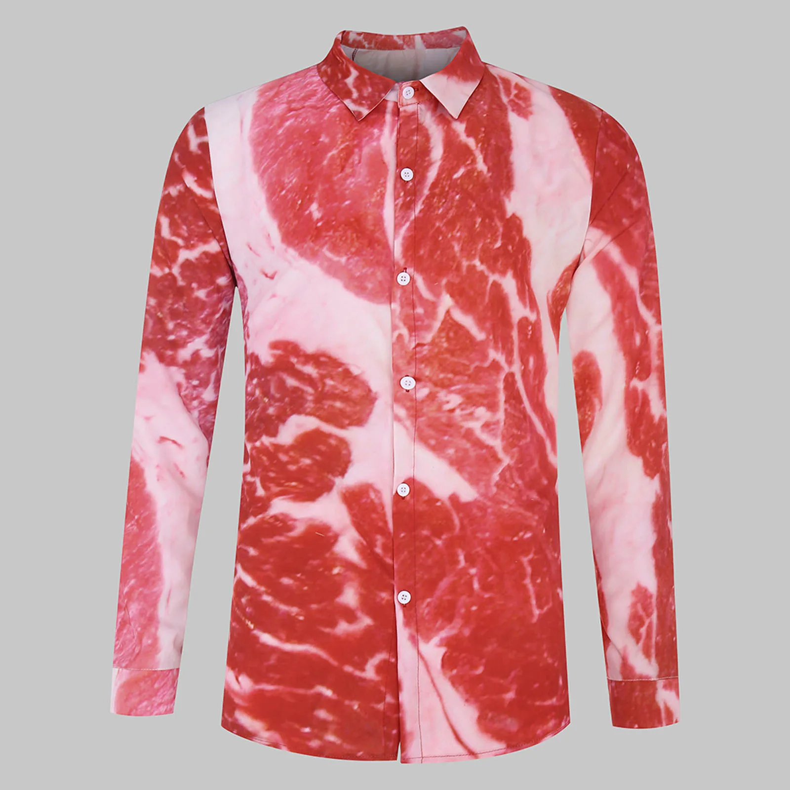 

3d Printed Shirts Men Spring Summer Casual Slim Printed Long Sleeve Novelty Beach Shirts Casual Button Top Blouse Chemise Homme