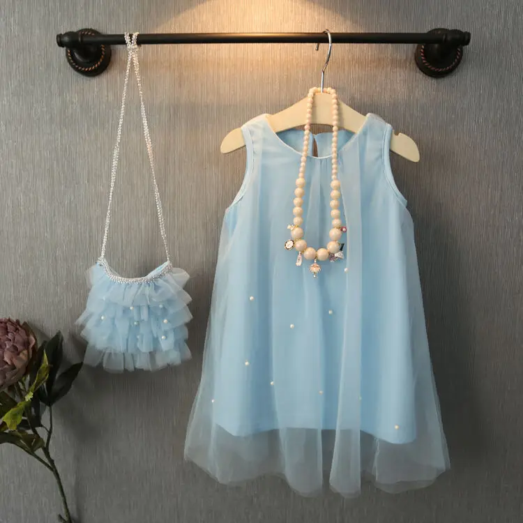 Prettty Girls Cute Toddler Baby Flower Girl Princess Party Dress Bead Tulle Gown Fancy Dresses New Fashion Children | Детская одежда и