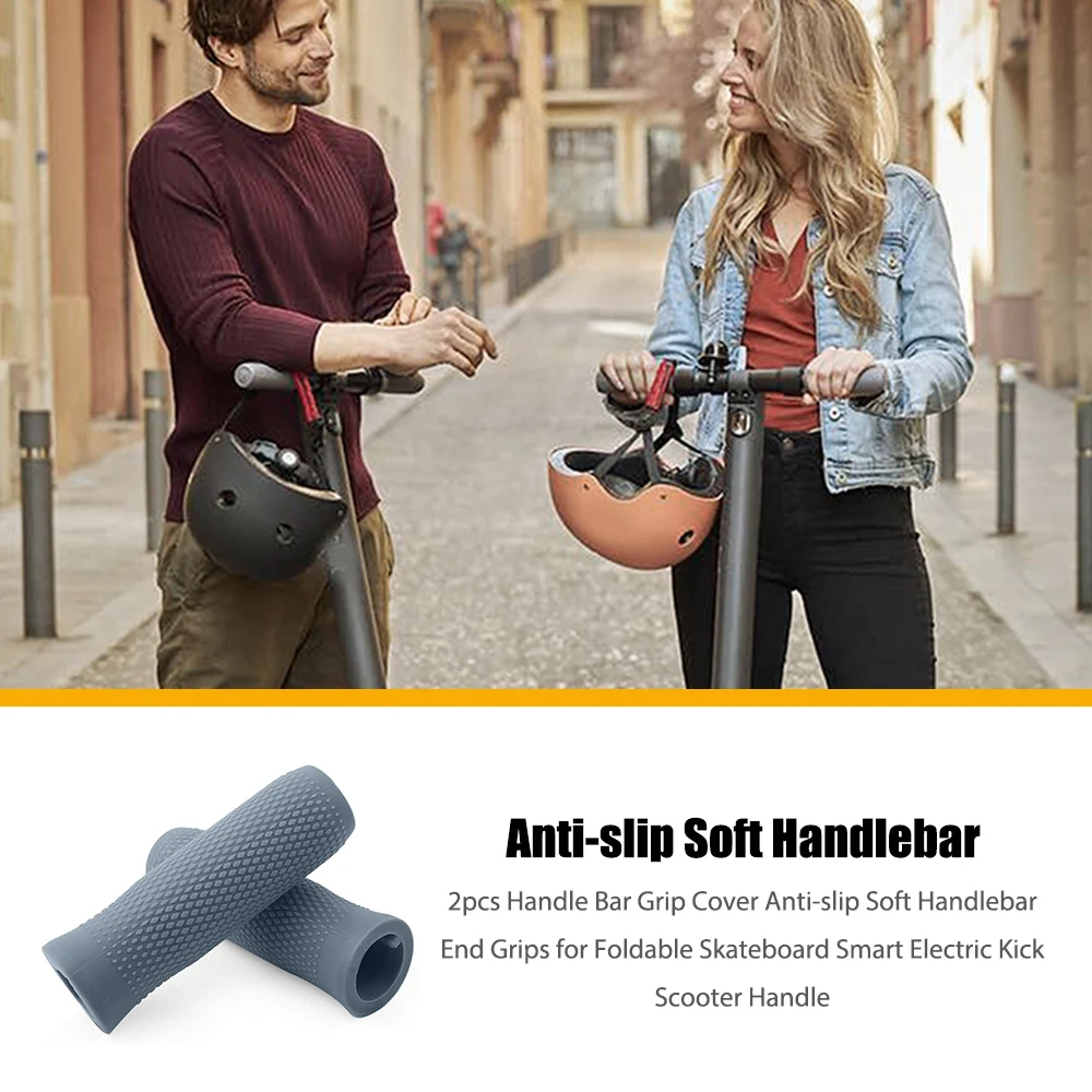

2PCS Handlebar Grips Cover Scooter Silicone Handlebar Grips Anti-Slip Soft Rubber Bar Grips For Xiaomi Scooter M365 Accessories