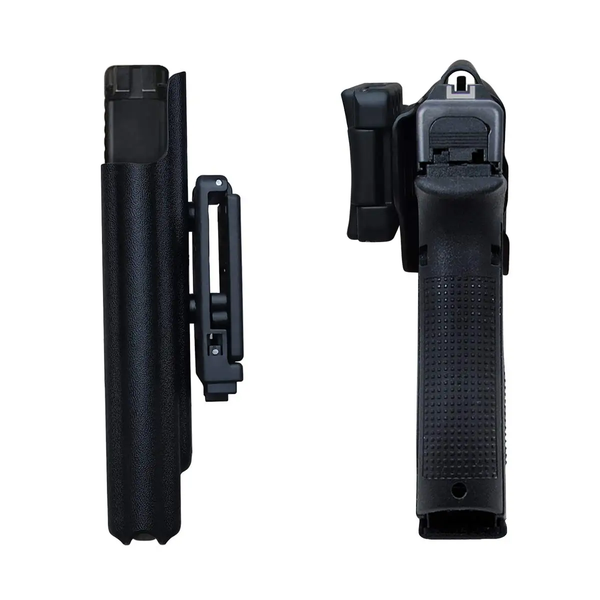 

Glock 17 Holster OWB Kydex Holster Fit: Glock 19 19x / Glock 17 22 31 Outside Waistband Carry 1.5-2 Inch Belt Clip - Adj.