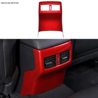 car rear armrest box anti kick panel cover protector trim sticker air outlet frame for mazda 3 bp axela 2019 2020 2021 2022