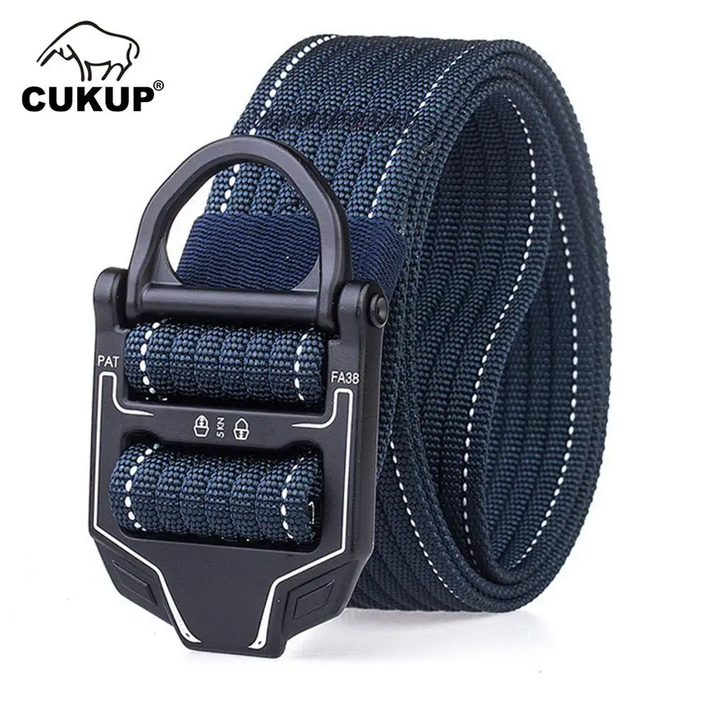 CUKUP 2022 New Arrival Quality Nylon Belt Outdoor Tactical Style Casual Multifunctional Training Belts for Men 3.8cm CBFJ0145