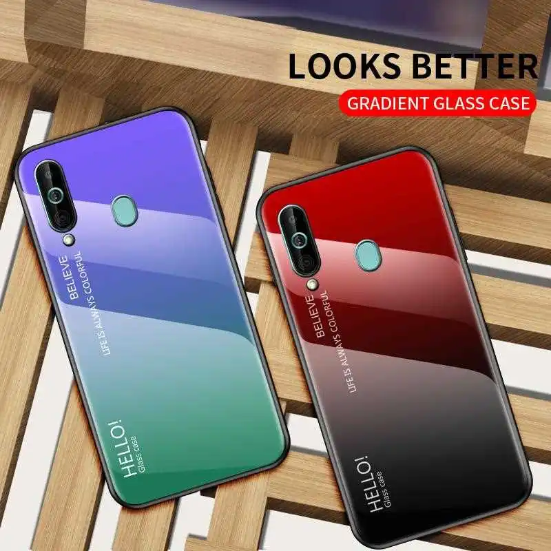 

Joomer Gradient Pattern Glass Case For Samsung Galaxy A60 A80 A90 5G A40 A30 A20s A20 A10s A10 Phone Case Cover