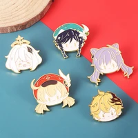 anime genshin impact ganyu keqing wendi xiao metal badge button brooch pins collection medal pendant costume cosplay gift