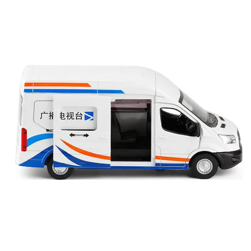Горячая Распродажа 1:35 Ford Transit бизнес модель автомобиля литой под давлением звук и