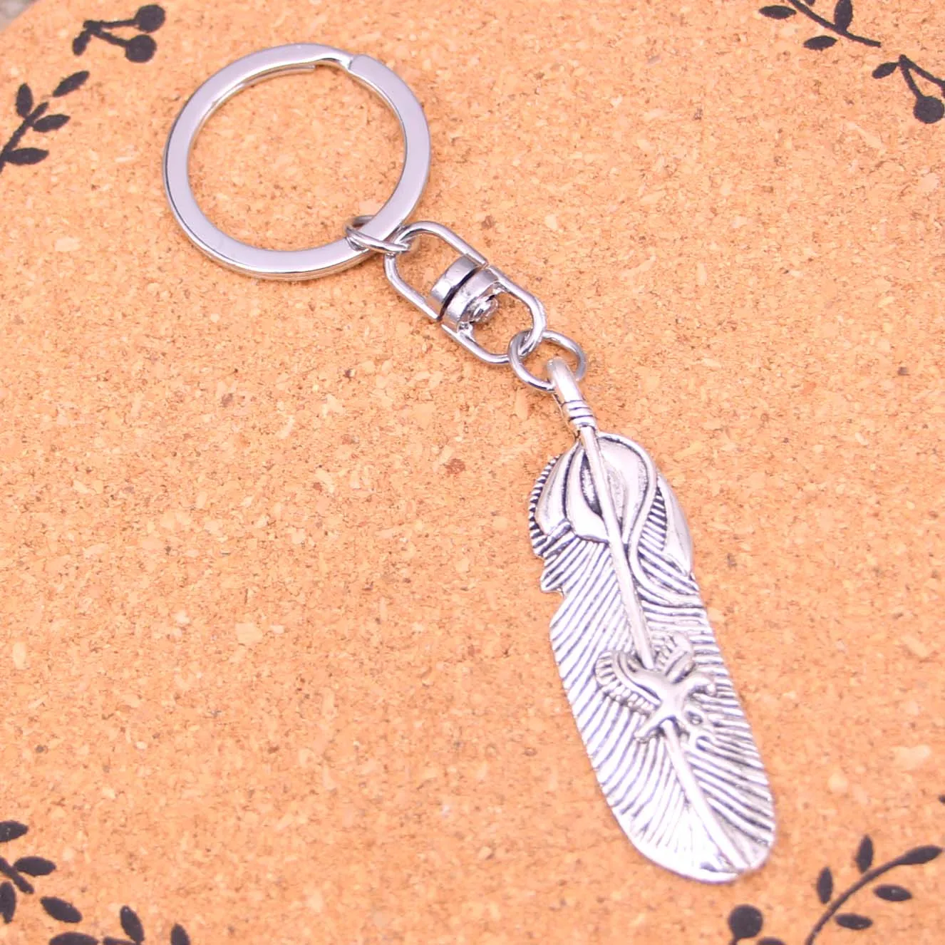 Модные кольца для ключей с подвеской в виде пера сумка через плечо кошелек