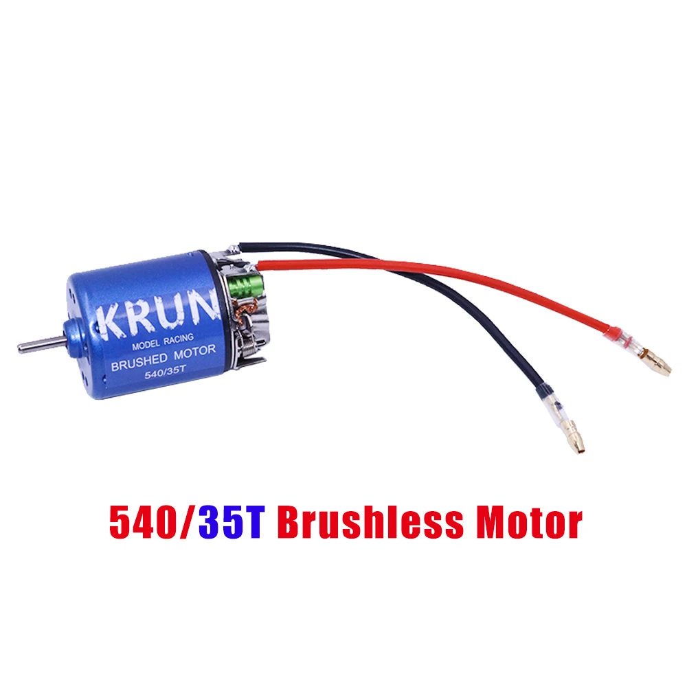 KRUNRC 540 21T 35T 45T 55T 80T 540 матовый мотор для 1/10 внедорожных рок-гусеничных альпинистских автомобилей RC щеткой моторов