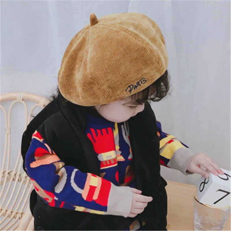 2019 осенне-зимние теплые Детские береты с однотонным хвостом шапка мягкие модные