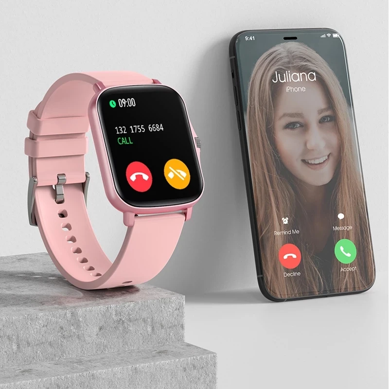 OLMI P8 Plus 1.69 inch 2021 Smart Watch Men Full Touch Fitness Tracker IP67 waterproof Women GTS 2 Smartwatch for Xiaomi phone enlarge