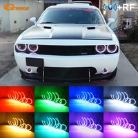 for dodge challenger 2008 2014 rf remote bluetooth compatible app multi color ultra bright rgb led angel eyes halo rings light