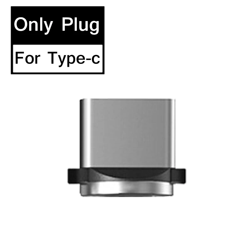 Светодиодный магнитный Micro USB кабель для samsung S10 S9 Быстрый usb type C зарядный кабель для зарядки USB C Магнитный зарядный кабель для мобильного телефона - Цвет: Only Type C Plug